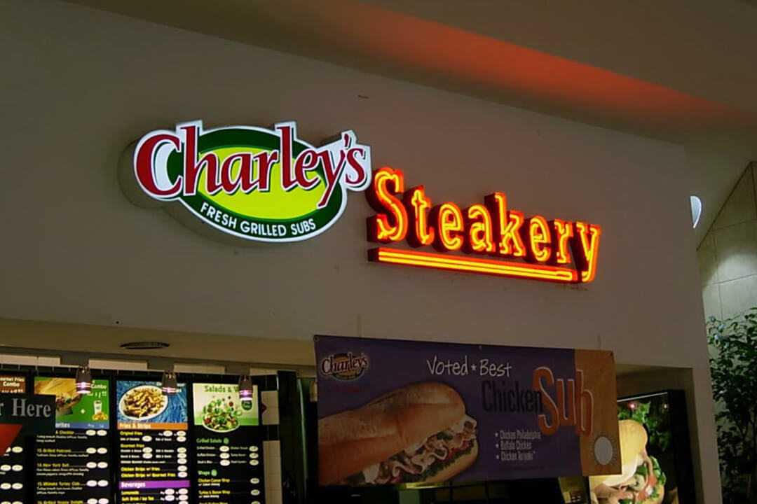 Interior Neon Charley's Steakery
